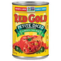 Red Gold Tomatoes, Petite Diced, Green Chilies, 14.5 Ounce