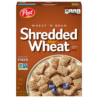 Shredded Wheat Cereal, Wheat 'N Bran, Spoon Size, 18 Ounce