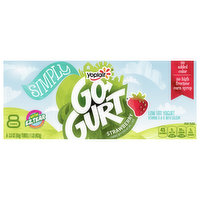 Go-Gurt Yogurt, Lowfat, Strawberry, Simply, 8 Each