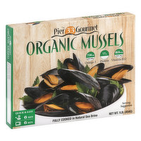 Pier 33 Gourmet Mussels, Organic, 1 Pound