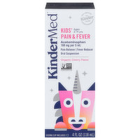 KinderMed Kids' Pain & Fever, Organic Cherry Flavor, 4 Fluid ounce