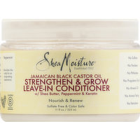 Shea Moisture Conditioner, Leave-In, Strengthen & Restore, Jamaican Black Castor Oil, 11 Ounce