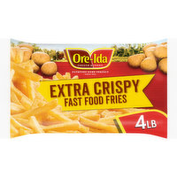 Ore-Ida Extra Crispy Fast Food French Fries Fried Frozen Potatoes Value Size, 4 Pound