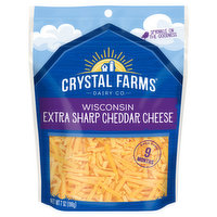 Crystal Farms Cheese, Wisconsin, Extra Sharp Cheddar, 7 Ounce