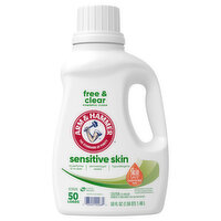 Arm & Hammer Detergent, Free & Clear, Sensitive Skin, 50 Fluid ounce