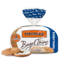 Thomas' Everything Bagel Thins Bagels, Pre-Sliced, 8 Each