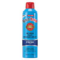 Gold Bond Foot Powder Spray, No Mess, Fresh Scent, 7 Ounce