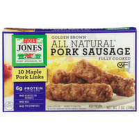 Jones Dairy Farm Pork Sausage Links, Maple, Golden Brown, 10 Each