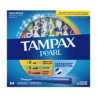 Tampax Pearl Tampax Pearl Tampons Trio Multipack, R/S/SP+ 34 Ct, 34 Each