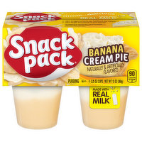 Snack Pack Banana Cream Pie Flavored Pudding, 4 Each