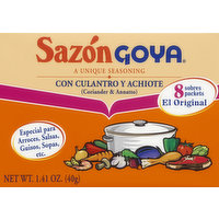Sazon Goya Seasoning, Coriander & Annatto, 8 Each