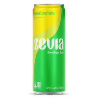 Zevia Soda, Zero Calorie, Lemon Lime Twist, 12 Fluid ounce