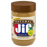 Jif Peanut Butter Spread, Low Sodium, Natural, Crunchy, 16 Ounce