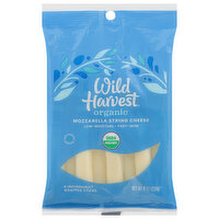 Wild Harvest String Cheese, Organic, Part-Skim, Mozzarella, Low Mositure, 8 Each