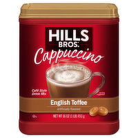 Hills Bros. Cappuccino Drink Mix, English Toffee, Cafe Style, 16 Ounce