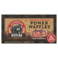 Kodiak Power Waffles, Protein-Packed, Dark Chocolate, 8 Each