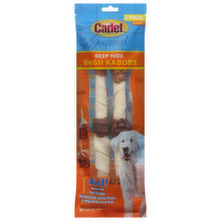 Cadet Dog Treats, Premium, Shish Kabobs, Gourmet, Beef Hide, 4 in 1, X-Large, 2 Pack, 2 Each