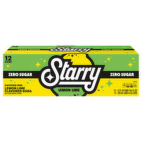 Starry Zero Sugar Lemon Lime Soda, Caffeine Free, 12 Each