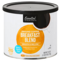 Essential Everyday Coffee, Ground, Smooth & Mellow, Mild, Breakfast Blend, 25.4 Ounce
