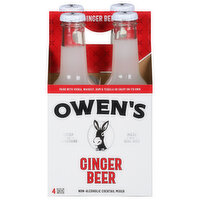 Owen's Cocktail Mixer, Non-Alcoholic, Ginger Beer, 4 Each