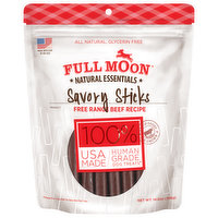 Full Moon Natural Essentials Dog Treats, Savory Sticks, Free Range Beef Recipe, 14 Ounce