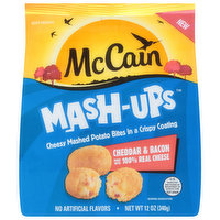 McCain Mash-Ups Mashed Potato Bites, Cheddar & Bacon, Crispy, Cheesy, 12 Ounce
