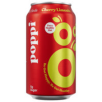Poppi Prebiotic Soda, Cherry Limeade, 12 Fluid ounce