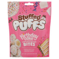 Stuffed Puffs Filled Marshmallow, Birthday Cake, Bites, 2.79 Ounce