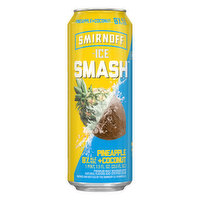 Smirnoff Ice Smash Malt Beverage, Pineapple + Coconut, 23.5 Ounce