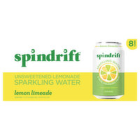 Spindrift Sparkling Water, Lemon Limeade, Unsweetened, 8 Each