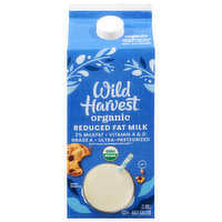 Wild Harvest Milk, Reduced Fat, Organic, 2% Milkfat, 0.5 Gallon