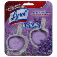 Lysol Toilet Cleaner, Automatic, Hygienic, Lavender Fields Scent, 2 Each