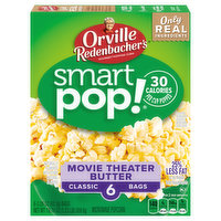 Orville Redenbacher's Smart Pop Microwave Popcorn, Movie Theater Butter, Classic, 6 Each