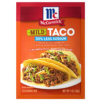 McCormick 30% Less Sodium Mild Taco Seasoning Mix, 1 Ounce