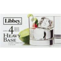 Libbey Glasses, Heavy Base, 11 Ounces, 4 Each