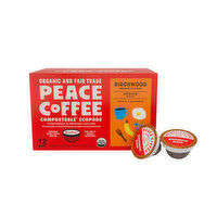 Peace Coffee Compostable Ecopods Birchwood Breakfast Blend Medium Roast, 12 Each