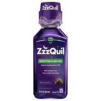 Vicks ZzzQuil Sleep-Aid, Nighttime, Warming Berry, 12 Fluid ounce
