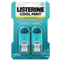 Listerine Pocket Mist Oral Care Mist, Cool Mint, 2 Each