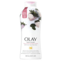 Olay Fresh Outlast Fresh Outlast Body Wash, White Strawberry & Mint, 22 fl oz, 22 Ounce