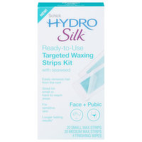 Schick Hydro Silk Targeted Waxing Strips Kit, Ready-to-Use, 1 Each