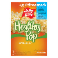 Jolly Time Healthy Pop Popcorn, Microwave, Butter & Sea Salt, 3 Each