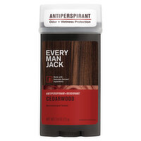 Every Man Jack Antiperspirant + Deodorant, Cedarwood, 2.6 Ounce