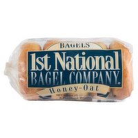 1st National Bagel Company Honey Oat Bagels, 14.25 Ounce