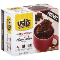 Udi's Gluten Free Mug Cakes Mix, Brownie, 4 Each