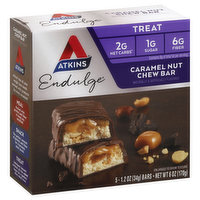 Atkins Endulge Caramel Nut Chew Bar, 5 Count, 1.2 Ounce