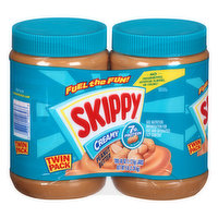 Skippy Peanut Butter, Creamy, Twin Pack, 2 Each