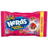 Nerds Candy, Rainbow, Gummy Clusters, Share Pouch, 3 Ounce