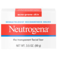 Neutrogena Facial Bar, The Transparent, Acne-Prone Skin, 3.5 Ounce