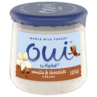 Oui Yogurt, Creamy, Whole Milk, Vanilla & Chocolate, 5 Ounce