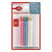 Betty Crocker Birthday Candles, Relight, 2.75 Inch, 12 Each